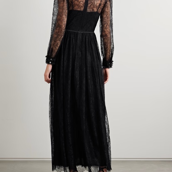 Ulla Johnson Black Lace Maxi Dress 8 - Picture 2 of 9